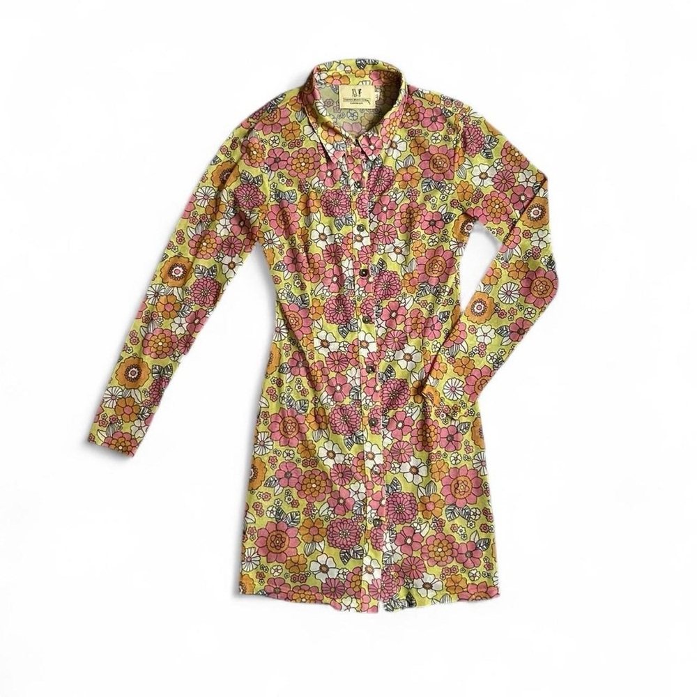 Funky Floral Fashion Brand Company Mesh Dress